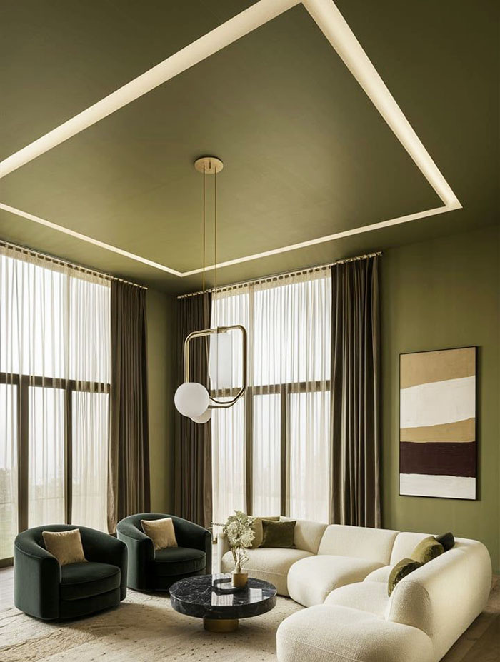 Thiết kế trần phòng khách